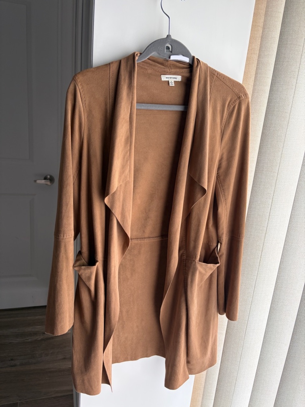 Max Studio Camel Draped Trench Coat